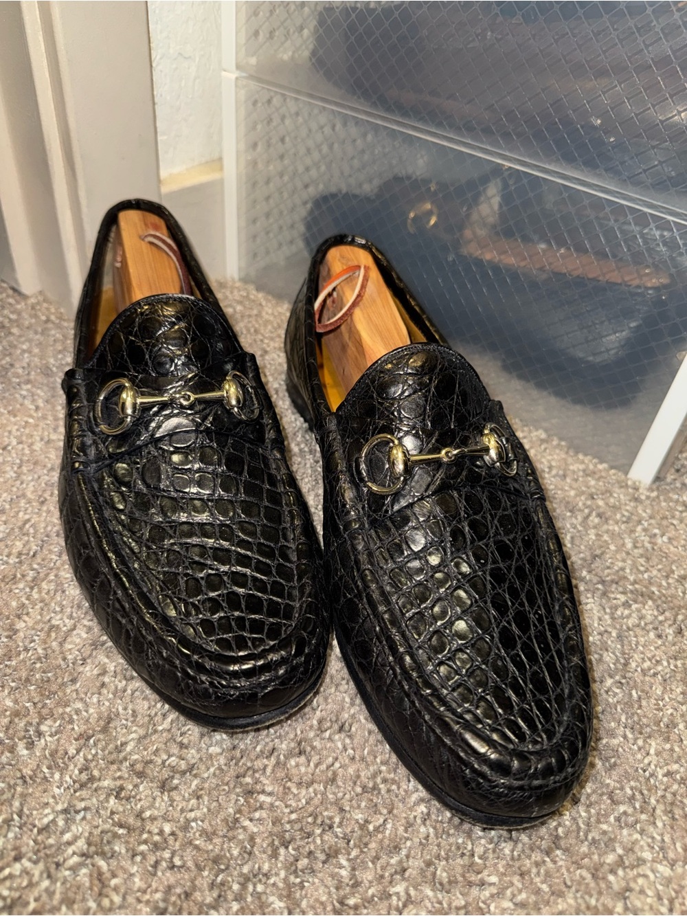 Gucci Genuine Crocodile Horsebit Loafer Retail $3799 Size 8.5 - Picture 2 of 5